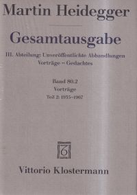 Heidegger, Vorträge. (Umschlag)