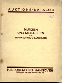 Rosenberg, H. S. Hannover: Auktions-Katalog. (Umschlag)