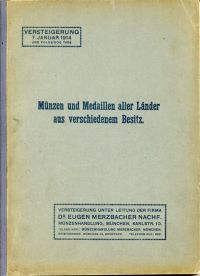 Dr. Eugen Merzbacher Nachf.: Münzen und Medaillen aller Länder aus verschiedenem (Umschlag)