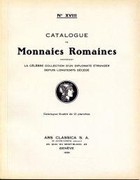 Ars Classica: Catalogue N° XVIII. (Umschlag)