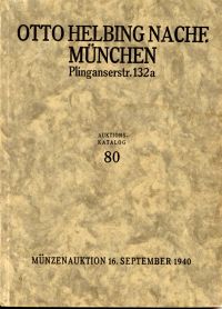 Otto Helbing Nachf. Inhaber Karl Kress. Auktionskatalog 80: Goldmünzen aller Zei (Umschlag)
