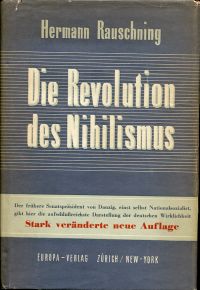 Rauschning, Die Revolution des Nihilismus. (Umschlag)