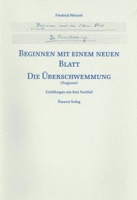 Weinreb, Beginnen mit einem neuen Blatt. Beginnen mit een schoon blad - Die Über (Umschlag)