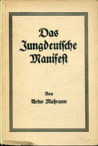 Mahraun, Das  jungdeutsche Manifest. (Umschlag)
