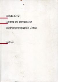 Reese, Substanz und Transzendenz. (Umschlag)