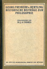 Hertling, Historische Beiträge zur Philosophie. (Umschlag)
