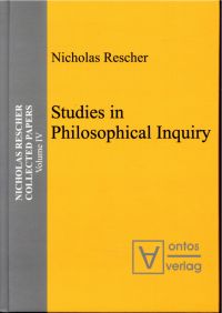 Rescher, Collected papers. Vol. 4:  Studies in philosophical inquiry. (Umschlag)