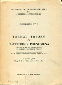 Grosjean, Formal Theory of Scattering Phenomena. (Umschlag)