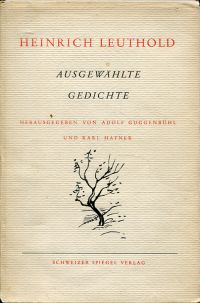 Leuthold, Ausgewählte Gedichte. (Umschlag)