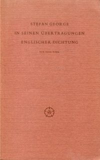 Marx, Stefan George in seinen Übertragungen englischer Dichtung. (Umschlag)