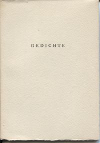 Stettler, Gedichte. (Umschlag)