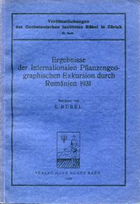 Rübel, Ergebnisse der Internationalen pflanzengeographischen Exkursion durch Rum (Umschlag)