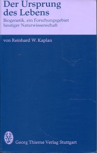 Kaplan, Der Ursprung des Lebens. (Umschlag)