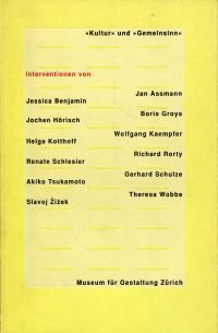 Huber, "Kultur" und "Gemeinsinn". (Umschlag)