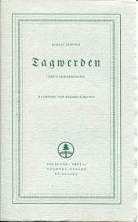 Steffen, Tagwerden. (Umschlag)