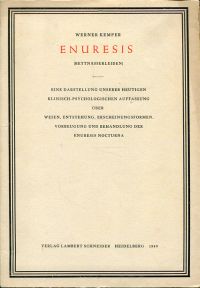 Kemper, Enuresis (Bettnässerleiden). (Umschlag)