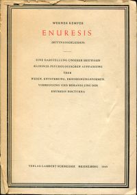 Kemper, Enuresis (Bettnässerleiden). (Umschlag)