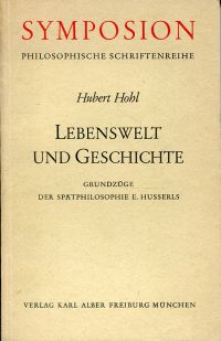 Hohl, Lebenswelt und Geschichte. (Umschlag)