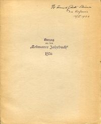Schaub, Konrad Pfeffel und Jakob Sarasin - ein Freundschaftsbund. (Umschlag)