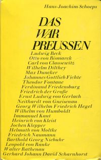 Schoeps, Das war Preussen. (Umschlag)