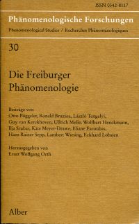 Pöggeler, Die  Freiburger Phänomenologie (Umschlag)