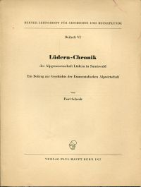 Schenk, Lüdern-Chronik der Alpgenossenschaft Lüdern in Sumiswald. (Umschlag)