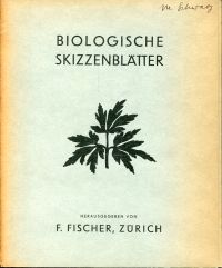 Fischer, Biologische Skizzenblätter. (Umschlag)