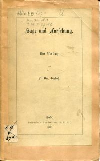 Gerlach, Sage und Forschung. (Umschlag)