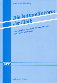 Wils, Die kulturelle Form der Ethik. (Umschlag)