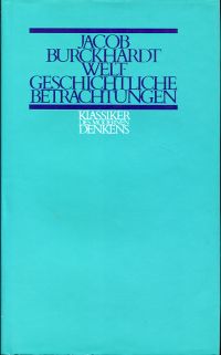 Burckhardt, Weltgeschichtliche Betrachtungen. (Umschlag)