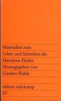 Rühle, Materialien zum Leben und Schreiben der Marieluise Fleisser. (Umschlag)