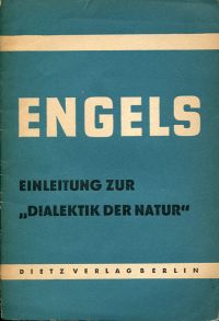 Engels, Einleitung zur "Dialektik der Natur". (Umschlag)