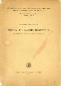 Hauschild, Mistra- die Faustburg Goethes. (Umschlag)