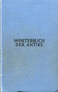 Lamer, Wörterbuch der Antike. (Umschlag)