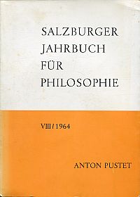 Salzburger Jahrbuch für Philosophie, Band 8 (1964). (Umschlag)