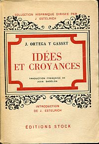 Ortega y Gasset, Idées et croyances. (Umschlag)