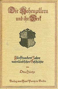 Hintze, Die Hohenzollern und ihr Werk. (Umschlag)