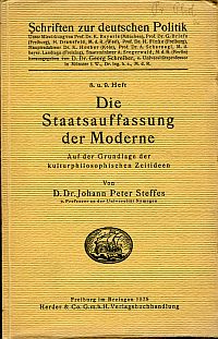 Steffes, Die Staatsauffassung der Moderne. (Umschlag)