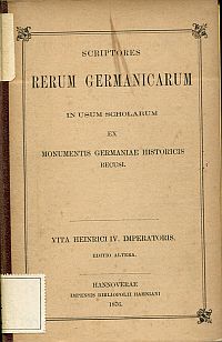 Vita Heinrici IV. imperatoris. (Umschlag)