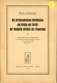Schneeberger, Die stratigraphischen Verhältnisse von Kreide und Tertiär der Rand (Umschlag)