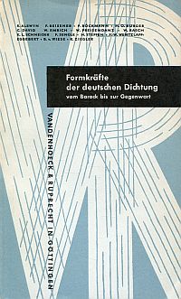 Steffen, Formkräfte der deutschen Dichtung vom Barock bis zur Gegenwart. (Umschlag)