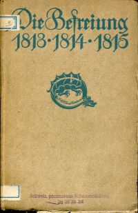 Klein, Die Befreiung 1813, 1814, 1815. (Umschlag)
