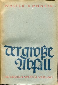 Künneth, Der grosse Abfall (Umschlag)