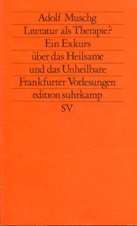 Muschg, Literatur als Therapie? (Umschlag)