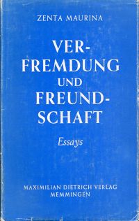 Maurina, Verfremdung und Freundschaft. (Umschlag)