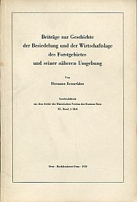 Rennefahrt, Beiträge zur Geschichte der Besiedelung und der Wirtschaftslage des (Umschlag)