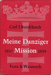 Burckhardt, Meine Danziger Mission 1937-1939. (Umschlag)