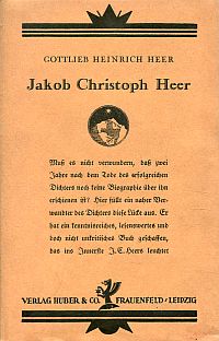 Heer, Jakob Christoph Heer. (Umschlag)