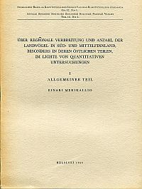 Merikallio, Ueber regionale Verbreitung und Anzahl der Landvögel in Süd- und Mit (Umschlag)