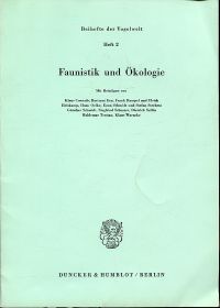 Faunistik und Ökologie. (Umschlag)
